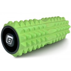 Масажний ролик EasyFit Grid Roller v.1.2 із заглушками з обох сторін 330х130 мм, салатовий, код: EF-2022a-GN