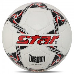 М"яч футбольний Star Dragon №5 PU, білий-чорний-червоний, код: SB515_WBKR