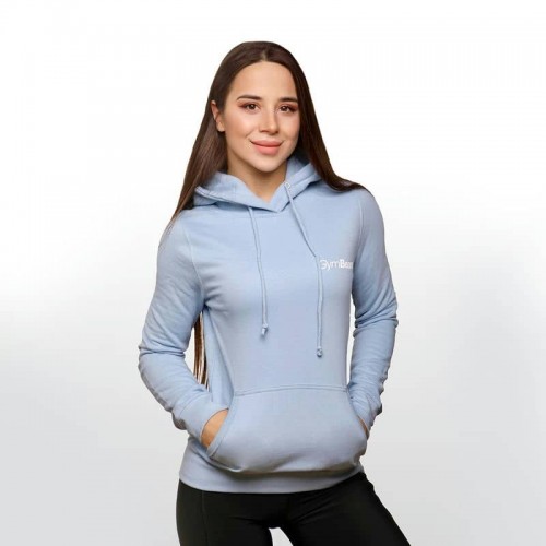 Толстовка жіноча GymBeam Clothing Hoodie PRO Blue L, блакитний, код: 219324-GB