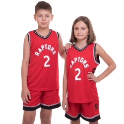 Форма баскетбольна підліткова PlayGame NB-Sport NBA Raptors 2 2XL (16-18 років), ріст 160-165см, червоний-чорний, код: BA-0970_2XLRBK