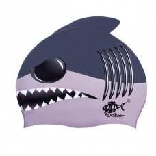 Шапочка силіконова Dolvor Shark синій-сірий, код: DLV-S12-WS