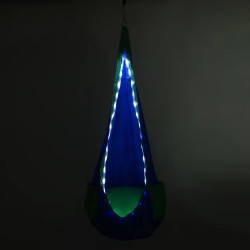 Гамак Гніздо Tia-Sport сенсорний з підсвіткою 640х1800 мм, синій-зелений, код: sm-1256