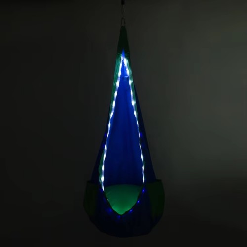 Гамак Гніздо Tia-Sport сенсорний з підсвіткою 640х1800 мм, синій-зелений, код: sm-1256