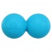 М"яч масажний подвійний для МФР та самомасажу Duoball LiveUp 140х65мм, синій, код: LP8502