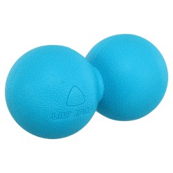 М"яч масажний подвійний для МФР та самомасажу Duoball LiveUp 140х65мм, синій, код: LP8502