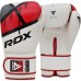 Боксерські рукавиці RDX F7 Ego 16 унцій, білий-червоний, код: BGR-F7R-16oz