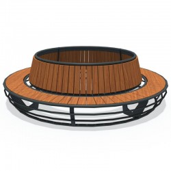 Лавка кільцева InterAtletika 3010х3010х859 мм, код: LP034-SM Лавка кільцева InterAtletika 3010х3010х859 мм, код: LP034-SM