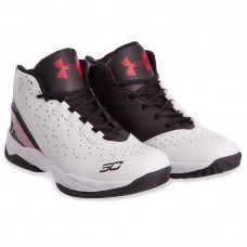 Кросівки для баскетболу Under Armour розмір 45 (28,5см), білий-чорний, код: F1705-1_45W