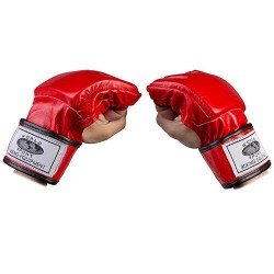 Рукавички для єдиноборств MMA FitBox World Sport L, червоний, код: М1409LR-WS