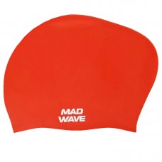 Шапочка для плавання силіконова на довге волосся для дорослих MadWave Long Hair червоний, код: M051101_R