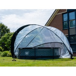 Басейн круглий з наземним куполом Exit "Камінь", 360х76 см, код: 30.32.12.00 Н