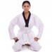 Кімоно для тхеквондо (добок) Matsa, розмір 00 (зріст 120), білий-чорний, код: MA-5467_00W