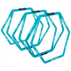 Сітка для розвитку координації гексагональна швидкісна драбина LiveUp 6 штук, синій, код: LP8612 Сітка для розвитку координації гексагональна швидкісна драбина LiveUp 6 штук, синій, код: LP8612