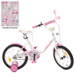 Велосипед дитячий Profi Kids Ballerina d=18, біло-рожевий, код: Y1885-MP