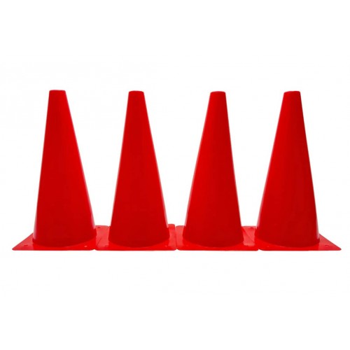 Конуси-фішки спортивні EasyFit 32 см (набір з 4 штук) червоні, код: EF-1679-4R-EF Конуси-фішки спортивні EasyFit 32 см (набір з 4 штук) червоні, код: EF-1679-4R-EF