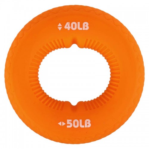 Еспандер кистьовий кільце з подвійним навантаженням Jello, навантаження 40LB-50LB, помаранчевий, код: FI-0651_OR