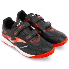 Футзалки взуття для міні-футболу дитяче Joma Powerfull, розмір 32-EUR/31-UKR, чорний-червоний, код: POJW2501INV_31