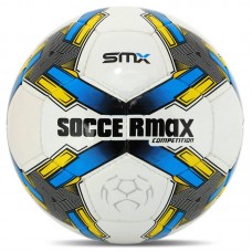 М"яч футбольний Soccermax №5, білий-синій, код: FB-4194_BL
