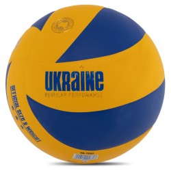 М"яч волейбольний PlayGame Ukraine №5 клеєний, жовтий-синій, код: VB-7500_YBL