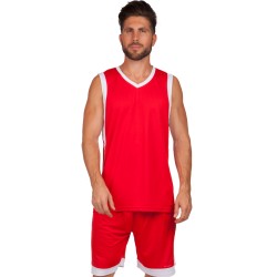 Форма баскетбольна чоловіча PlayGame Lingo XL (ріст 165-170), червоний-білий, код: LD-8017_XLRW