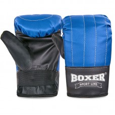 Снарядні рукавички Boxer розмір L, синій-чорний, код: 2015_L_BLBK-S52