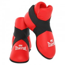 Фути захист ніг для єдиноборств Matsa XL, червоний, код: EV-1977_XLR Фути захист ніг для єдиноборств Matsa XL, червоний, код: EV-1977_XLR