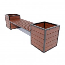 Лавка з клумбами Miros 2900х640х680 мм, код: DIO972.1 Лавка з клумбами Miros 2900х640х680 мм, код: DIO972.1