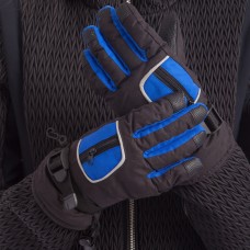 Перчатки горнолыжные теплые детские Camping M-XL черный-синий, код: C-7706_BKBL-S52