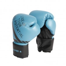 Рукавиці для боксу LivePro Sparing Gloves 10 унцій, чорний-блакитний, код: 6951376104547
