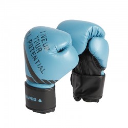 Рукавиці для боксу LivePro Sparing Gloves 10 унцій, чорний-блакитний, код: 6951376104547