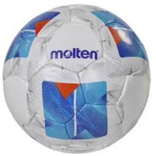М'яч футбольний Molten №5 F5N1710, білий-синій, код: 4570031013165