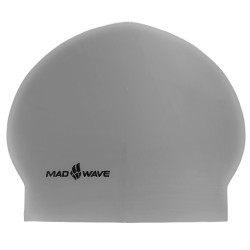 Шапочка для плавання MadWave Solid Soft, срібний, код: M056502_GR