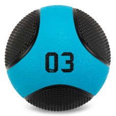 М"яч медичний медбол Medicine Ball LiveUp 3 кг, чорний-синій, код: LP8112-3