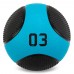 М"яч медичний медбол Medicine Ball LiveUp 3 кг, чорний-синій, код: LP8112-3