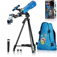 Телескоп Bresser Junior 70/400 Blue з адаптером для смартфона + рюкзак (8850610WX), код: 930857-SVA Телескоп Bresser Junior 70/400 Blue з адаптером для смартфона + рюкзак (8850610WX), код: 930857-SVA