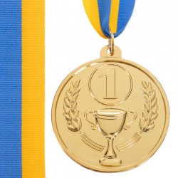 Медаль спортивна зі стрічкою SP-Sport Bowl золото, код: C-3182_G-S52