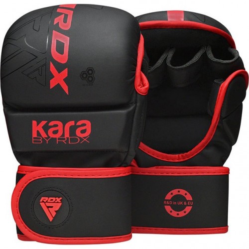Рукавиці для ММА (Греплінгові рукавички) RDX F6 Kara Matte Red Plus L/XL, код: GSR-F6MR-L/XL+
