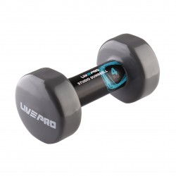 Гантель вінілова LivePro Studio Dumbbell 1x4кг, сірий, код: 2020301000071