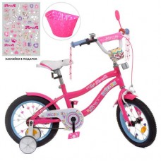 Велосипед дитячий Profi Kids Unicorn d=14, рожевий, код: Y14242-1-MP
