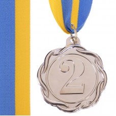 Медаль спортивна зі стрічкою кольорова SP-Sport Flie срібло, код: C-3175_S