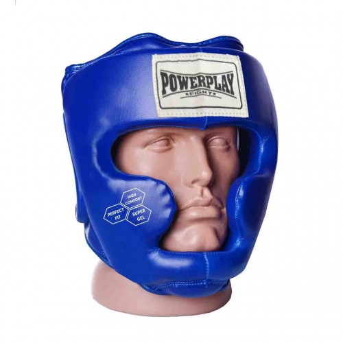 Боксерський шолом тренувальний PowerPlay S, синій, код: PP_3043_S_Blue