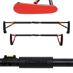 Турнік розсувний Cornix Elite 130-170 см, чорний-червоний, код: XR-0292