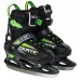 Ковзани розсувні дитячі хокейні Zelart M (37-40), чорний-салатовий, код: Z-5861_MBK