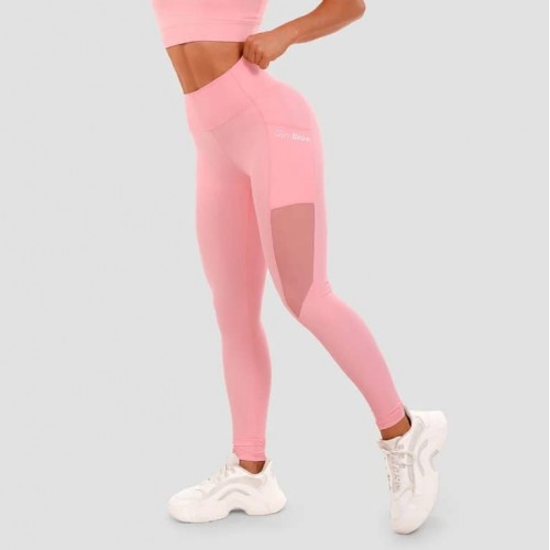 Легінси жіночі GymBeam Clothing Mesh Panel Pink M, рожевий, код: 220033-GB
