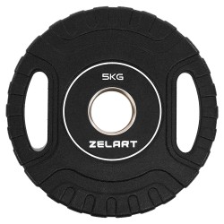 Блини диски CPU покриття 2 Handle металева втулка Zelart ø51мм, 5кг, чорний, код: TA-3438-5