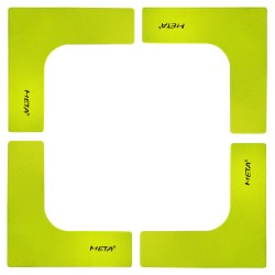Набір плоских кутових фішок-маркерів Meta Flat Corner Marker Set of 4 25х25 см, лимоний, код: 080101514668 Набір плоских кутових фішок-маркерів Meta Flat Corner Marker Set of 4 25х25 см, лимоний, код: 080101514668