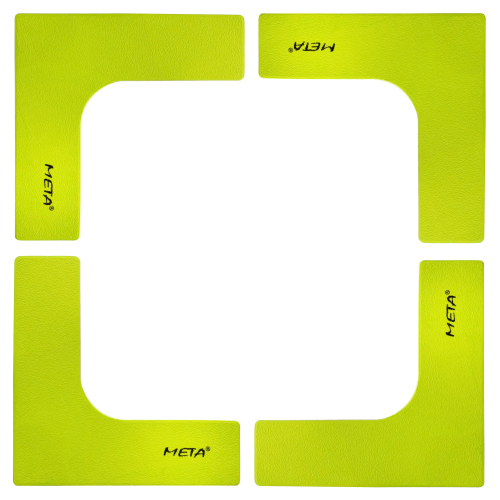 Набір плоских кутових фішок-маркерів Meta Flat Corner Marker Set of 4 25х25 см, лимоний, код: 080101514668