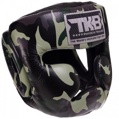 Шолом боксерський з повним захистом шкіряна Top King Empower Camouflage M камуфляж зелений, код: TKHGEM-03_MG-S52