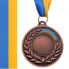 Заготівля медалі спортивної PlayGame Ukraine бронзовий, код: C-3241_B-S52