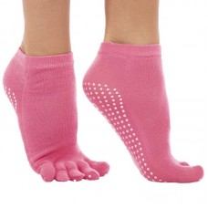 Шкарпетки для йоги з закритими пальцями FitGo, рожевий, код: FI-4945_P